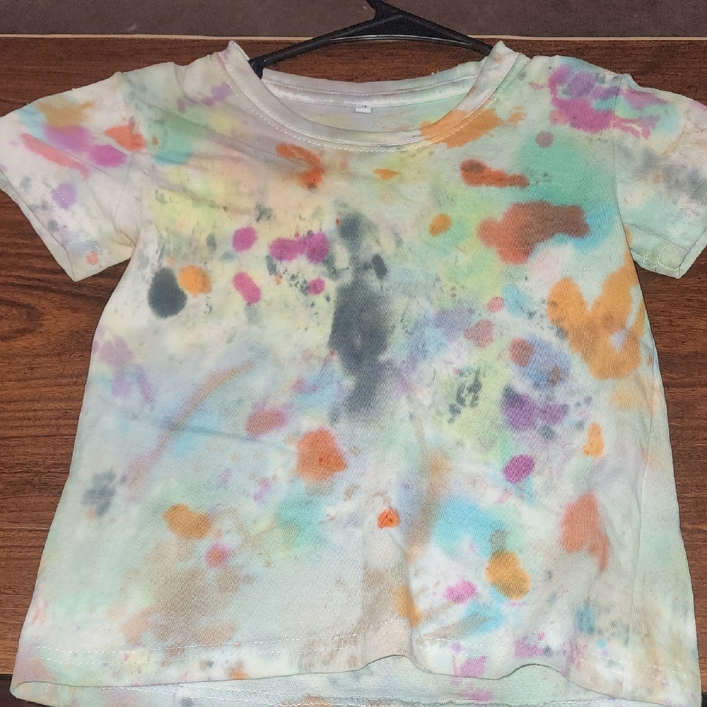 FIRM PRICE Colorful Tie-Dye Kids T-Shirt Home Made Toddle/kid Size 4